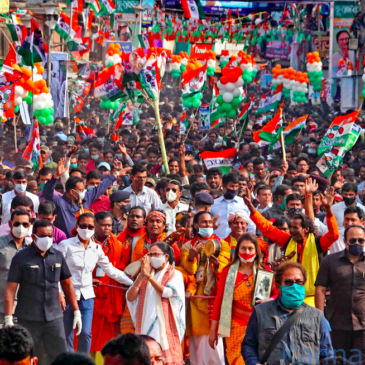 ಪಶ್ಚಿಮ ಬಂಗಾಳ ಚುನಾವಣೆ : ಕೋವಿಡ್ ಮಾರ್ಗಸೂಚಿ ಮೀರಿದ ರೋಡ್ ಶೋ, ಮೆರವಣಿಗೆಗೆ ಚುನಾವಣಾ ಆಯೋಗ ನಿಷೇಧ