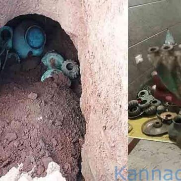 ಮಠದ ಜಮೀನಿನಲ್ಲಿ ಪ್ರಾಚೀನ ಕಾಲದ ವಸ್ತುಗಳು ಪತ್ತೆ