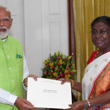 ರಾಷ್ಟ್ರಪತಿಗೆ ರಾಜೀನಾಮೆ ಸಲ್ಲಿಸಿದ ಮೋದಿ ; ಜೂನ್ 8 ರಂದು 3ನೇ ಬಾರಿಗೆ ಪ್ರಧಾನಿಯಾಗಿ ಪ್ರಮಾಣವಚನ ಸಾಧ್ಯತೆ