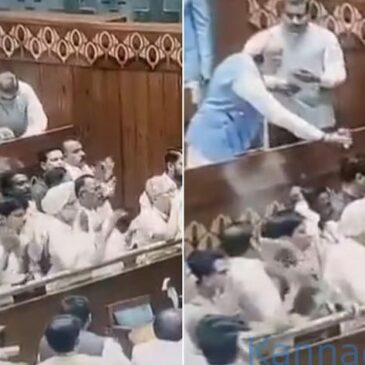 ಸಂಸತ್ತಿನಲ್ಲಿ ತಮ್ಮ ವಿರುದ್ಧ ಘೋಷಣೆ ಕೂಗುತ್ತಿದ್ದ ವಿಪಕ್ಷ ನಾಯಕರಿಗೆ ನೀರು ಕೊಟ್ಟ ಪ್ರಧಾನಿ ಮೋದಿ ; ವೀಡಿಯೊ ವೈರಲ್‌