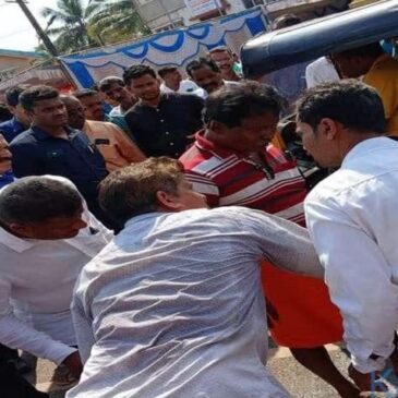 ಶಾಸಕ ದಿನಕರ ಶೆಟ್ಟಿ ಕಾರು-ಬೈಕ್ ಡಿಕ್ಕಿ : ಬೈಕ್‌ ಸವಾರನಿಗೆ ಗಾಯ