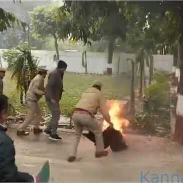 ವೀಡಿಯೊ..| ಹೆಂಡತಿ ಮನೆಯವರ ಕಾಟಕ್ಕೆ ಮನನೊಂದು ಎಸ್‌ ಎಸ್‌ ಪಿ ಕಚೇರಿ ಎದುರು ತನಗೆ ತಾನೇ ಬೆಂಕಿ ಹಚ್ಚಿಕೊಂಡ ವ್ಯಕ್ತಿ…!