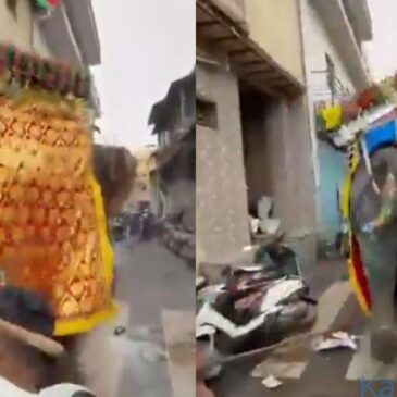 ವೀಡಿಯೊ..| ಜಗನ್ನಾಥ ರಥಯಾತ್ರೆಯ ವೇಳೆ ಹುಚ್ಚೆದ್ದು ಓಡಿದ ಆನೆಗಳು ; ಭಯಭೀತರಾಗಿ ಓಡಿದ ಭಕ್ತರು