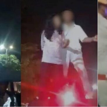 ಹೈ ಡ್ರಾಮಾ..:  ಪೊಲೀಸ್ ಜೀಪ್‌ ಮೇಲೆ ಹತ್ತಿ  ಯುವಕ, ಅಪ್ರಾಪ್ತ ಬಾಲಕಿ ಗಲಾಟೆ