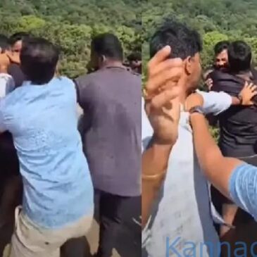 ವೀಡಿಯೊ | ಸಕಲೇಶಪುರ : ಚಪ್ಪಲಿ ಧರಿಸಿ ದೇವಸ್ಥಾನದಲ್ಲಿ ಪ್ರಿ-ವೆಡ್ಡಿಂಗ್ ಶೂಟಿಂಗ್ ಮಾಡಿದ ಆರೋಪ ; ಹೊಡೆದಾಟ