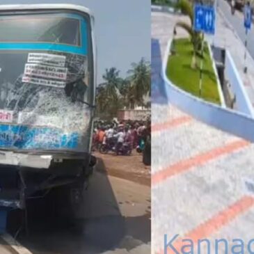ಟೆಂಪೋ, ದ್ವಿಚಕ್ರ ವಾಹನಕ್ಕೆ ಬಸ್ ಡಿಕ್ಕಿ ; ಒಂದೇ ಕುಟುಂಬದ ಐವರು ಸೇರಿ ಎಂಟು ಜನರು ಸಾವು