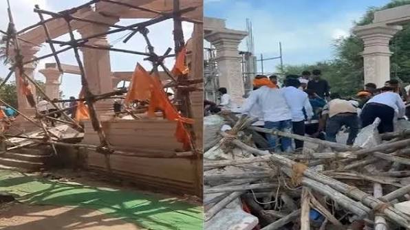 ದೇವಸ್ಥಾನದ ಸಭಾಮಂಟಪದ ಮೇಲ್ಛಾವಣಿ ಕುಸಿತ; ನಾಲ್ವರು ಸಾವು, 23 ಮಂದಿಗೆ ಗಾಯ