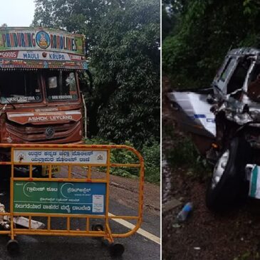 ಯಲ್ಲಾಪುರ : ಕ್ರೂಸರ್-ಲಾರಿ ಮುಖಾಮುಖಿ ಡಿಕ್ಕಿ, 6 ಮಂದಿ ಸಾವು